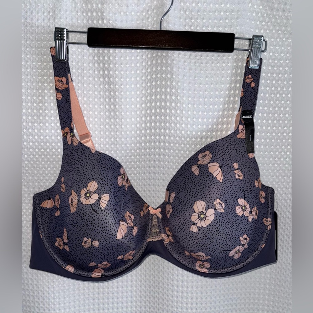 ti Voglio Floral T-Shirt Bra Padded Underwire size‎ 46DDD NWT